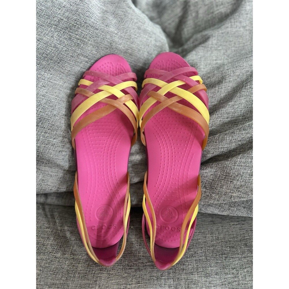 Crocs Sandals Isabella Huarache Womens Size 10 Jelly Woven Strappy Beach Cruise